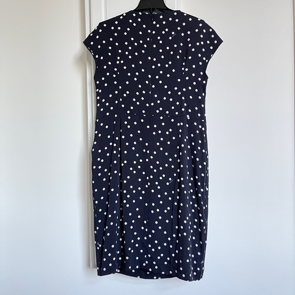 Escada Silk Navy Polka Dress - Picture 2 of 7